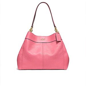 Coach Lexy Leather Shoulder Bag. Pink Peony. EUC